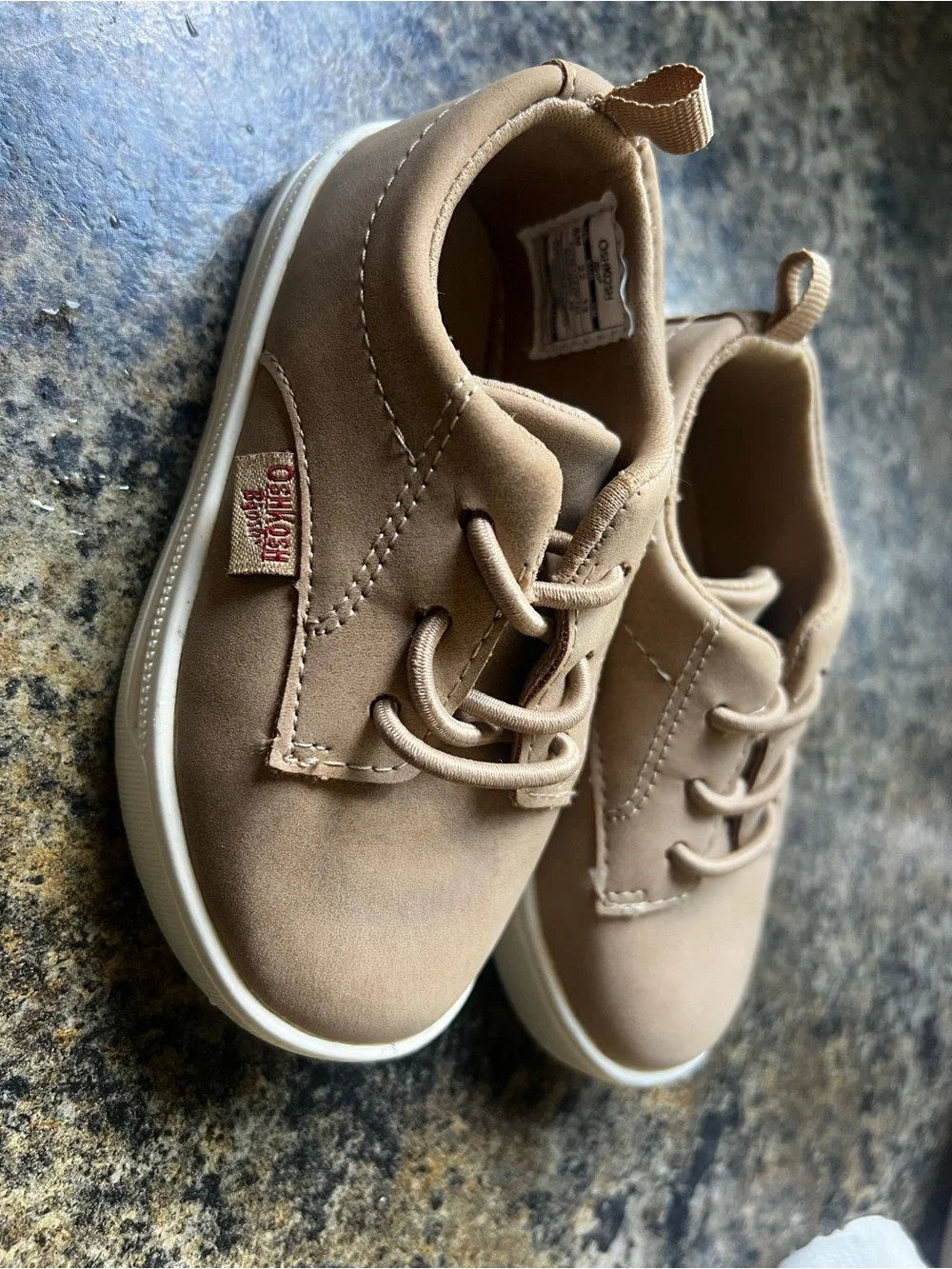 Kids Neutral Tan Casual Sneakers